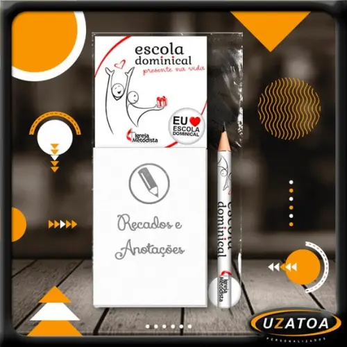Bloco Personalizado com Ímã e Mini Lápis -brinde Corporativo