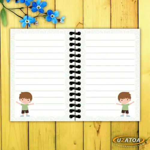Caderninhos com Capa e Folhas Personalizadas - Pipas