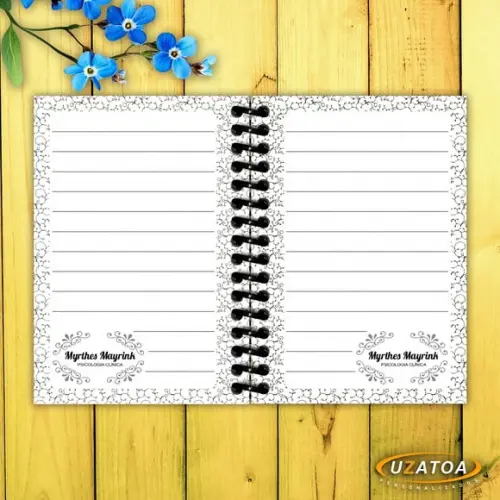 Caderninhos com Capa e Folhas Personalizadas - Psicologia
