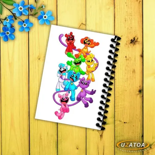 Caderninhos com Capa e Folhas Personalizados - Smiling Critters