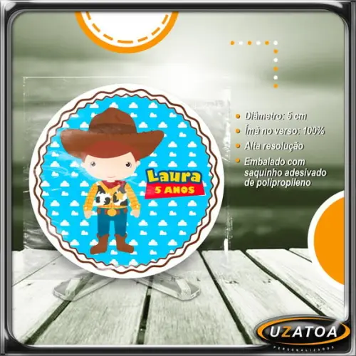 Ímã Redondo Personalizado - Toy Story