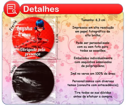 Ímã Redondo Personalizado