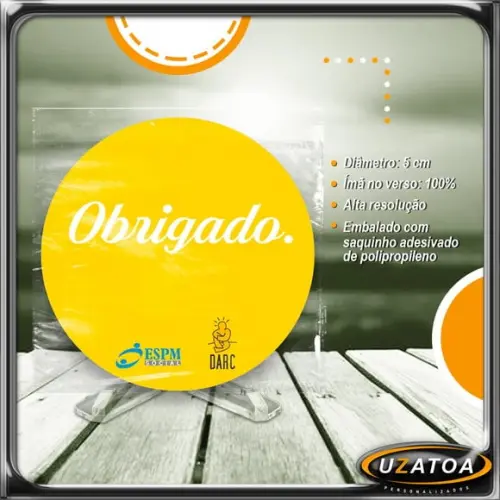 Ímã Redondo Personalizado - Brinde Corporativo