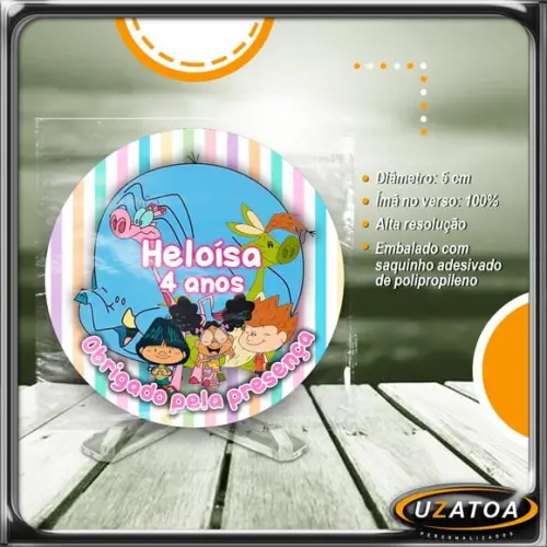 Ímã Redondo Personalizado - Meu Amigãozão