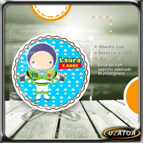 Ímã Redondo Personalizado - Toy Story