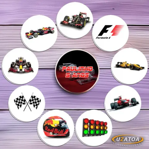 Jogo da Memória Personalizado na Latinha - Fórmula 1