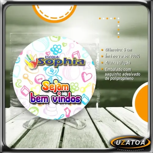 Ímã Redondo Personalizado - Brinde Corporativo