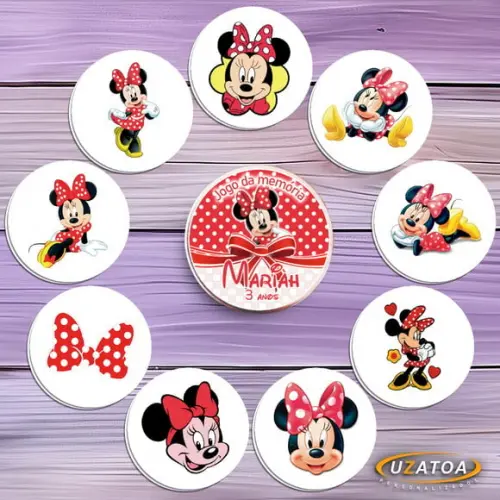 Jogo da Memória Personalizado na Latinha - Minnie