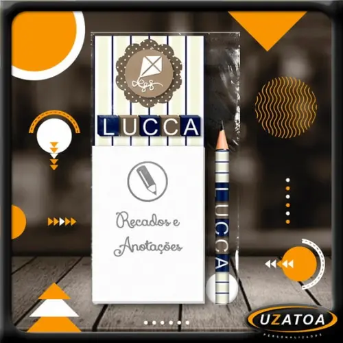 Bloco Personalizado com Ímã e Mini Lápis