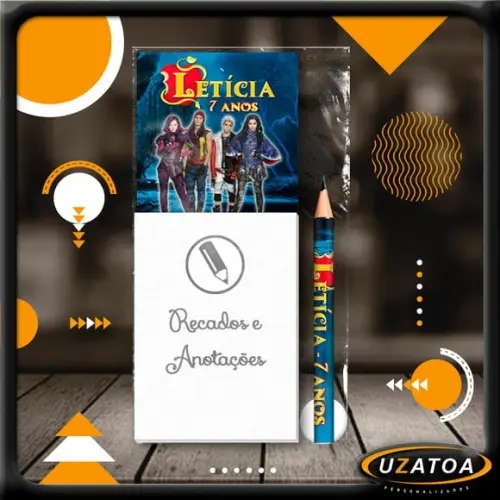 Bloco Personalizado com Ímã e Mini Lápis