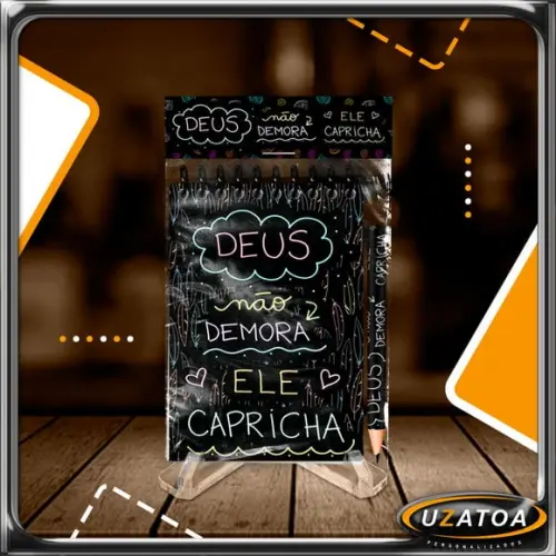 Bloco Personalizado com Lapela e Mini Lápis