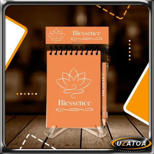 Bloco Personalizado com Lapela e Mini Lápis - Brinde Corporativo