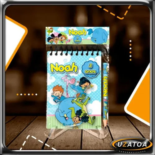 Bloco Personalizado com Lapela e Mini Lápis - Meu Amigãozão