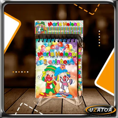 Bloco Personalizado com Lapela e Mini Lápis - Patati Patata