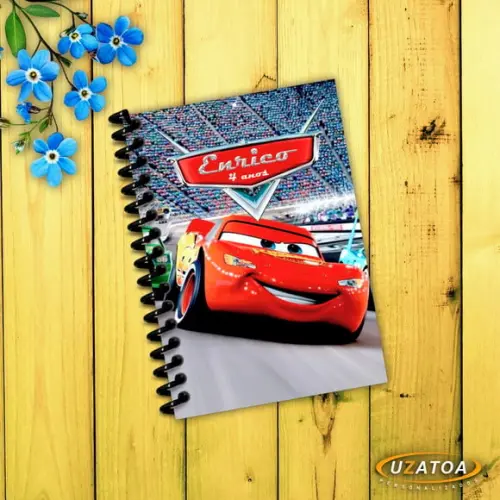 Caderninhos com Capa e Folhas Personalizadas - Carros