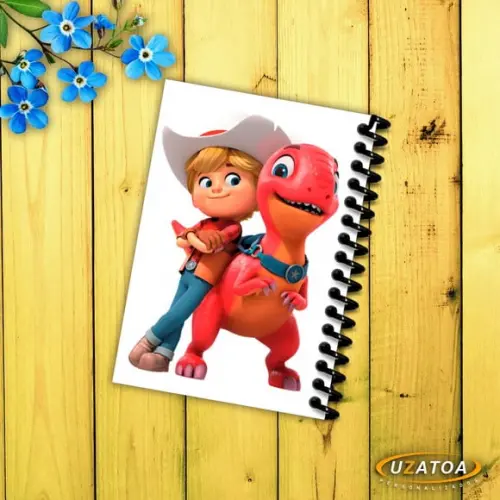Caderninhos com Capa e Folhas Personalizadas - Dino Ranch
