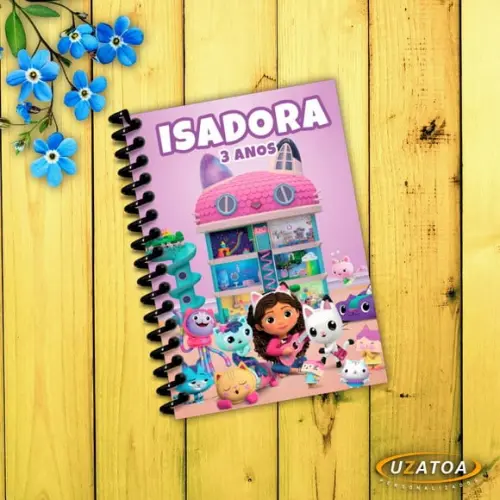 Caderninhos com Capa e Folhas Personalizadas - A Casa Mágica da Gabby