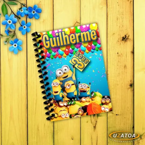 Caderninhos com Capa e Folhas Personalizadas - Minions