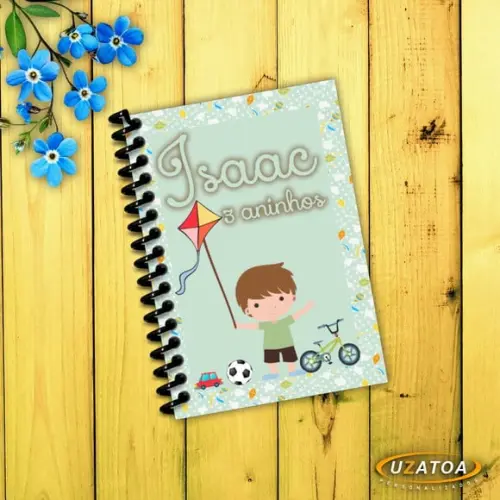 Caderninhos com Capa e Folhas Personalizadas - Pipas