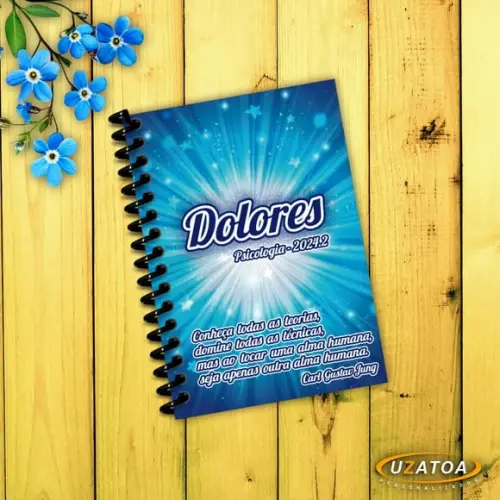 Caderninhos com Capa e Folhas Personalizadas - Psicologia