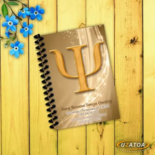 Caderninhos com Capa e Folhas Personalizadas - Psicologia