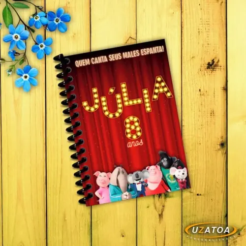 Caderninhos com Capa e Folhas Personalizadas - Sing