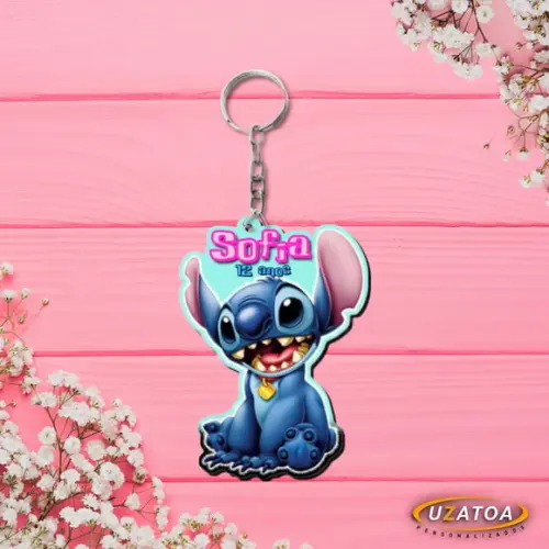 Chaveiro em mdf Personalizado - Stitch