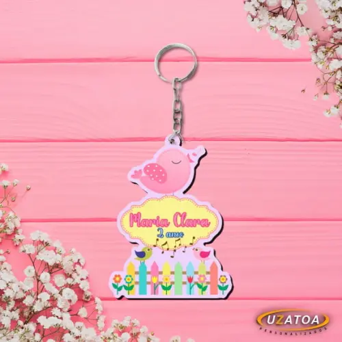 Chaveiro em mdf Personalizado - Jardim Encantado