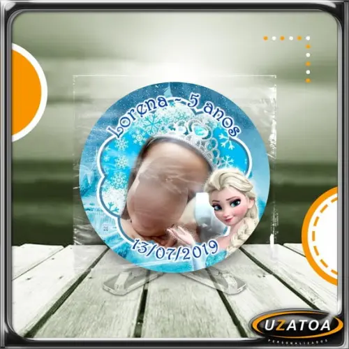 Ímã Redondo Personalizado - Frozen