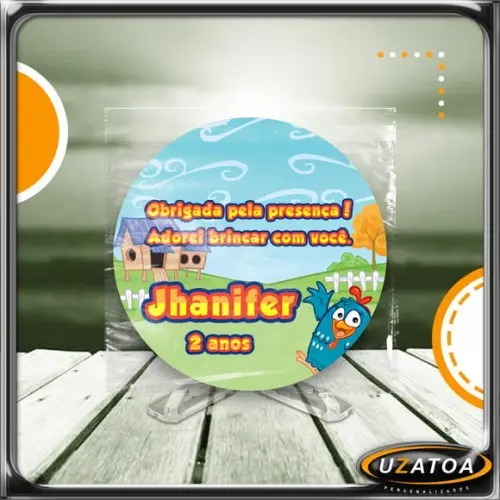 Ímã Redondo Personalizado - Galinha Pintadinha
