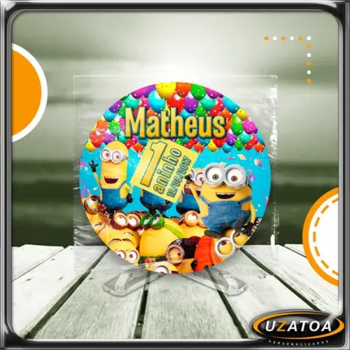 Ímã Redondo Personalizado - Minions