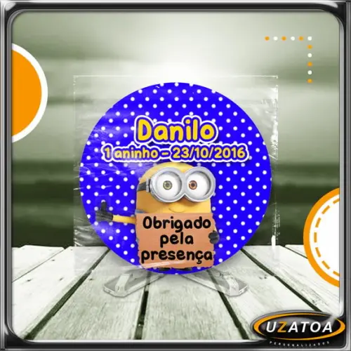Ímã Redondo Personalizado - Minions