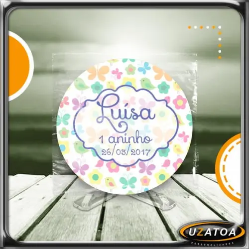Ímã Redondo Personalizado - Passarinhos