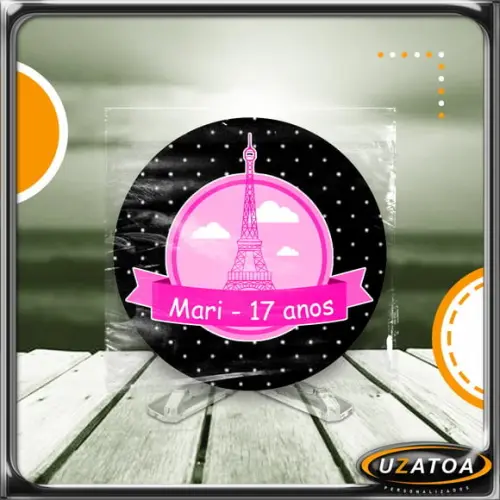 Ímã Redondo Personalizado - Paris