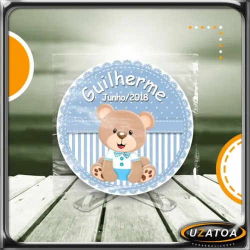 Ímã Redondo Personalizado - Ursinho