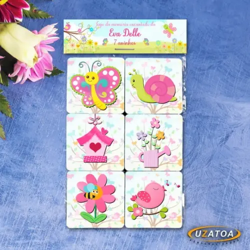 Jogo da Memória Personalizado em mdf - Jardim Encantado