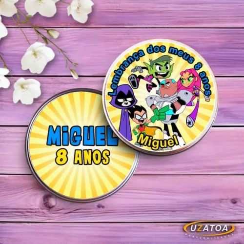 Jogo da Memória Personalizado na Latinha - Jovens Titãs