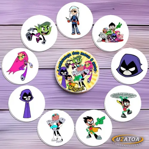 Jogo da Memória Personalizado na Latinha - Jovens Titãs