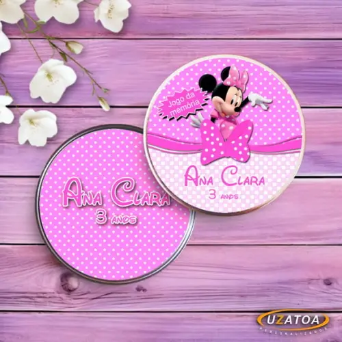 Jogo da Memória Personalizado na Latinha - Minnie