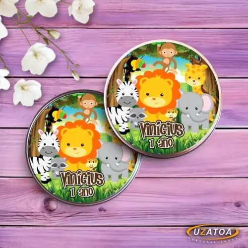 Jogo da Memória Personalizado na Latinha - Safari