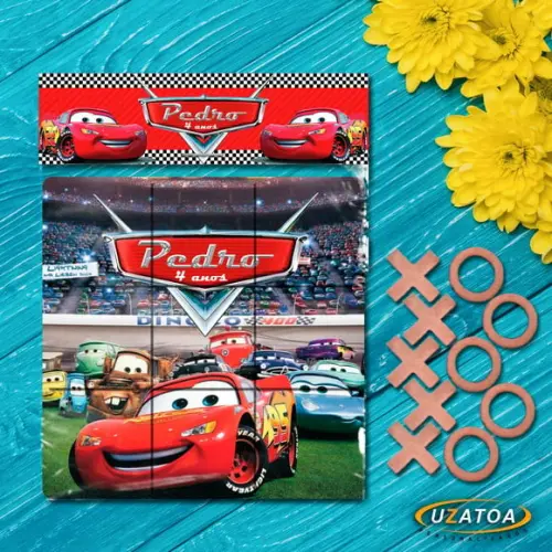 Jogo da Velha Personalizado em mdf - Carros