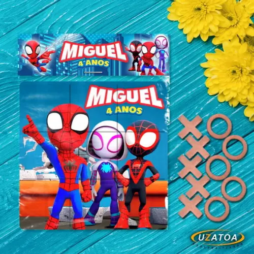 Jogo da Velha Personalizado em mdf - Spidey
