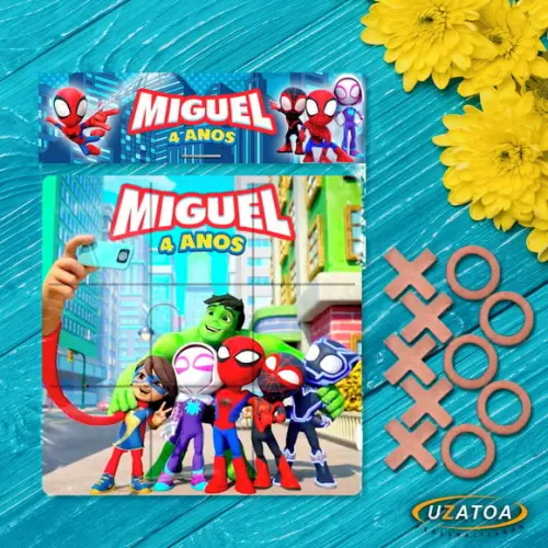 Jogo da Velha Personalizado em mdf - Spidey