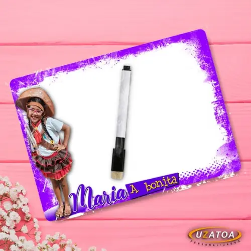 Lousa Mágica Personalizada em MDF - Maria Bonita