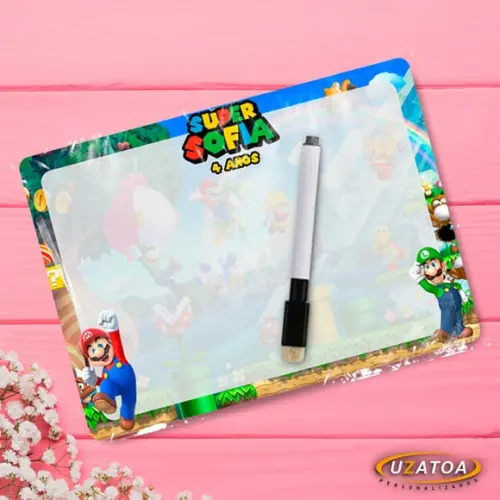 Lousa Mágica Personalizada em MDF - Super Mario