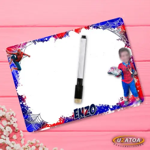 Lousa Mágica Personalizada em MDF - Homem Aranha