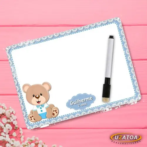 Lousa Mágica Personalizada em MDF - Ursinho