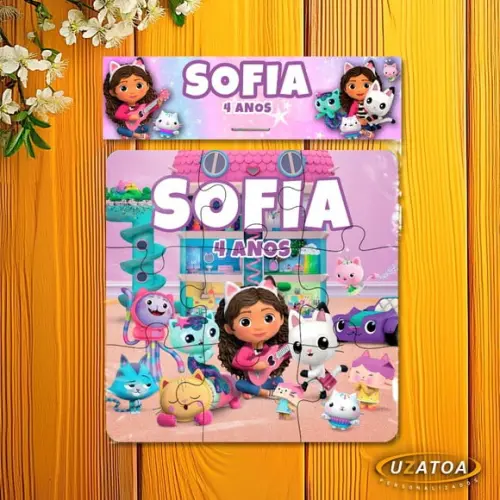 Quebra-cabeça Personalizado em mdf - A Casa Magica da Gabby