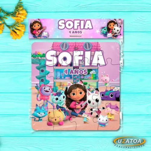 Quebra-cabeça Personalizado em mdf - A Casa Mágica da Gabby