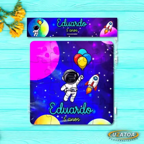 Quebra-cabeça Personalizado em mdf - Astronauta